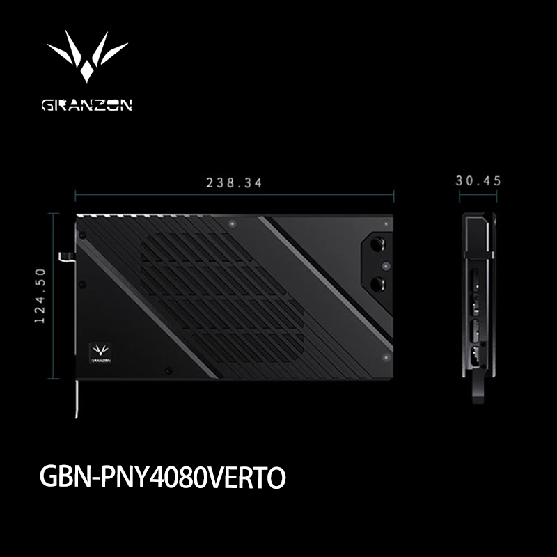 Rtx 4080 Water Cooling Block - Granzon GBN-PNY4080VERTO Water Block untuk Kartu