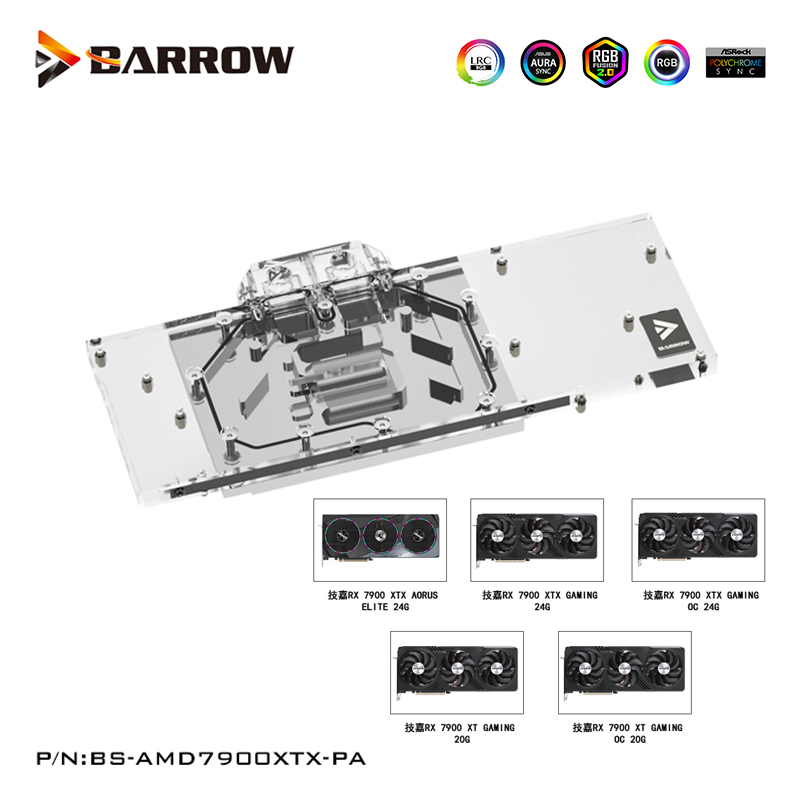 Rx 7900 Xt 20Gb - Blok Air GPU Barrow untuk Gigabyte