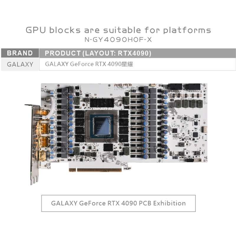 Bykski N-GY4090HOF-X Blok GPU  - Rtx 4090 Water Block Full Cover ulasan dan harga